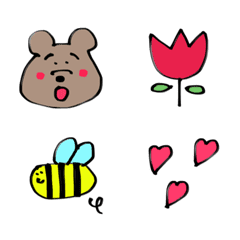 [LINE絵文字] のほほんクマさんの絵文字◎の画像