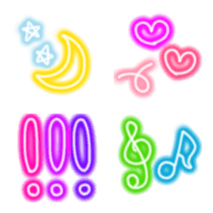 [LINE絵文字] ◎ネオンカラーのえもじ◎#2の画像