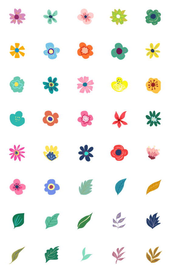 [LINE絵文字]Botanical flowerの画像一覧