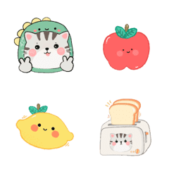 [LINE絵文字] Mutu ＆ Mantou Cat : Cute Emojiの画像