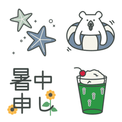[LINE絵文字] シロクマさんの毎日～夏～の画像