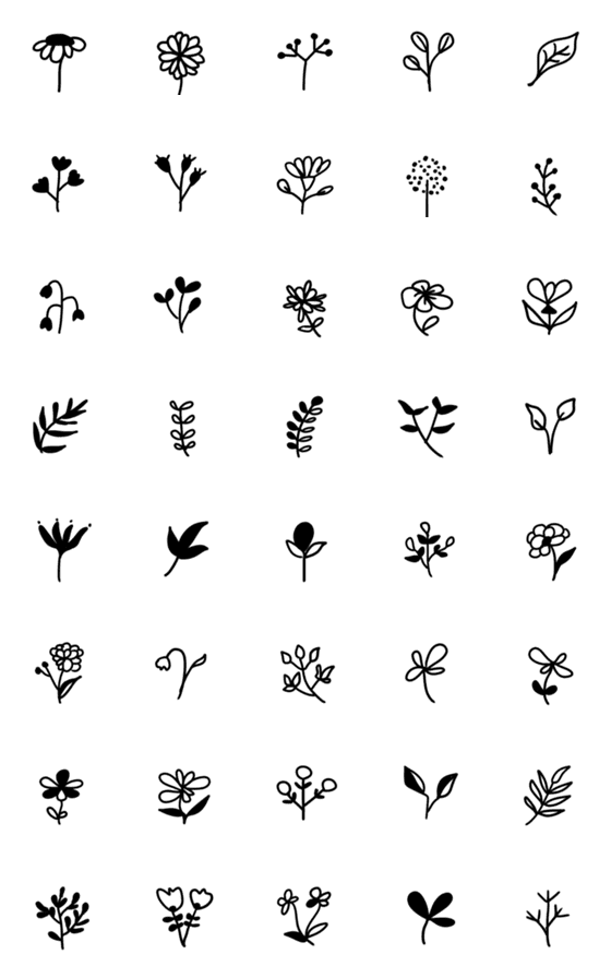 [LINE絵文字]Simple botanicalの画像一覧