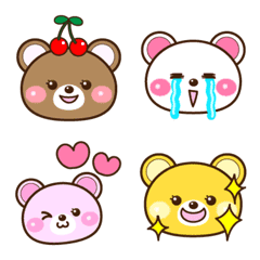 [LINE絵文字] 表情を伝えるくまさんの画像