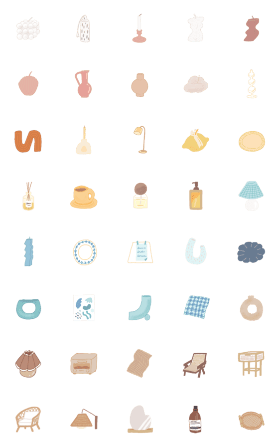 [LINE絵文字]Natural interior Emojiの画像一覧