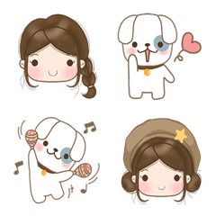 [LINE絵文字] ROSY ＆ PITI (V.1) Emojiの画像