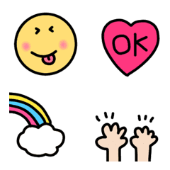 [LINE絵文字] 【カラフル〜毎日使える絵文字たち】の画像
