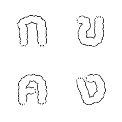 [LINE絵文字] fluffy thai alphabetの画像