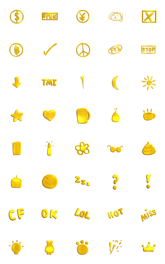 [LINE絵文字]Golden signsの画像一覧