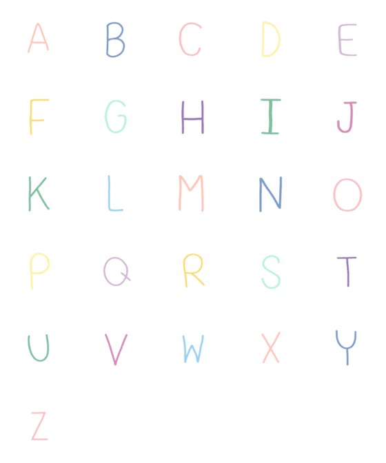 [LINE絵文字]大きな英語のアルファベットの画像一覧