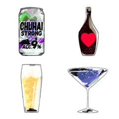 コンビニ・お店のお酒とアクセの絵文字メイン画像