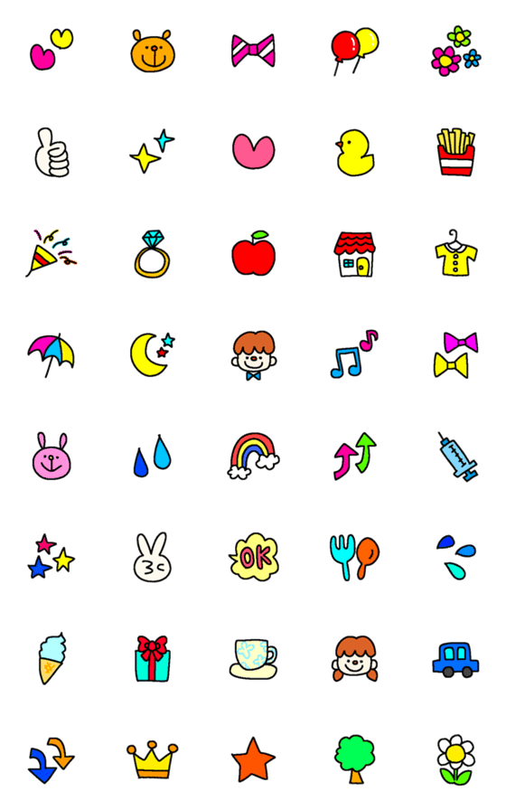 [LINE絵文字]FUN！らくがき絵文字の画像一覧