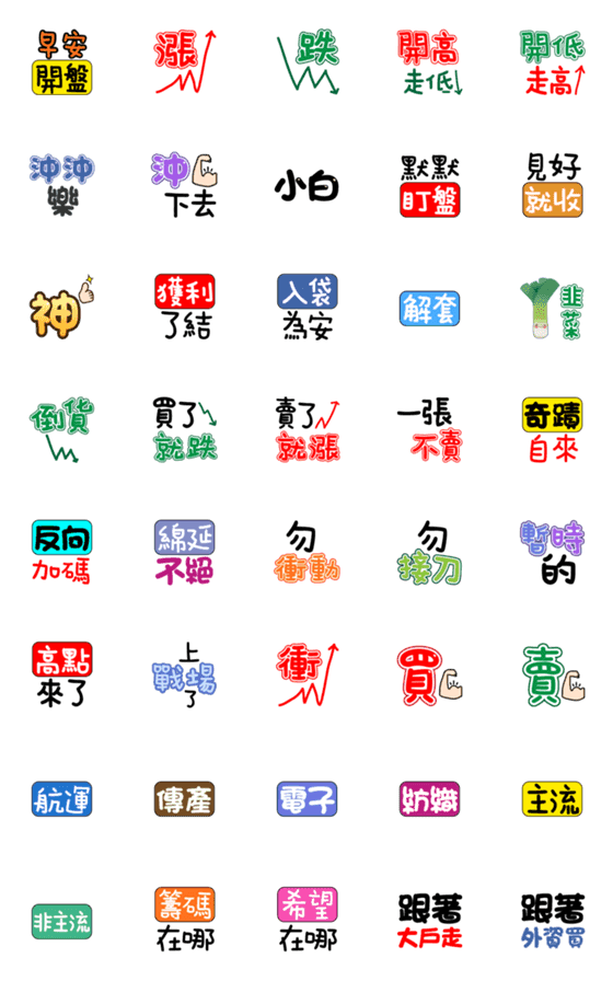 [LINE絵文字]Stock Market/Super practical termsの画像一覧