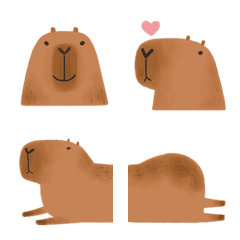 [LINE絵文字] Mr.capybara emoji 01の画像
