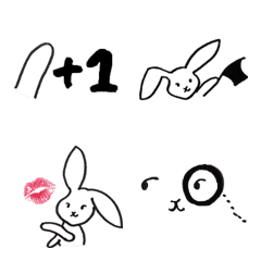 [LINE絵文字] うさぎのほっぺ絵文字スタンプの画像