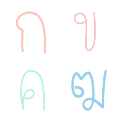 [LINE絵文字] タイ語のアルファベット。の画像