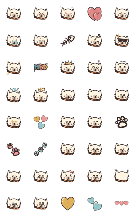 [LINE絵文字]"Mochi Neko"の画像一覧