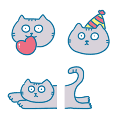 [LINE絵文字] Happy meow Hooya Emojiの画像