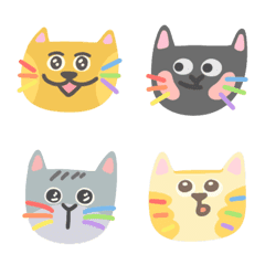 [LINE絵文字] Rainbow Cats Emojisの画像