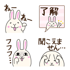 [LINE絵文字] 白うさちゃん⭐︎2の画像