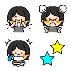 [LINE絵文字] かわいいショートヘアの画像