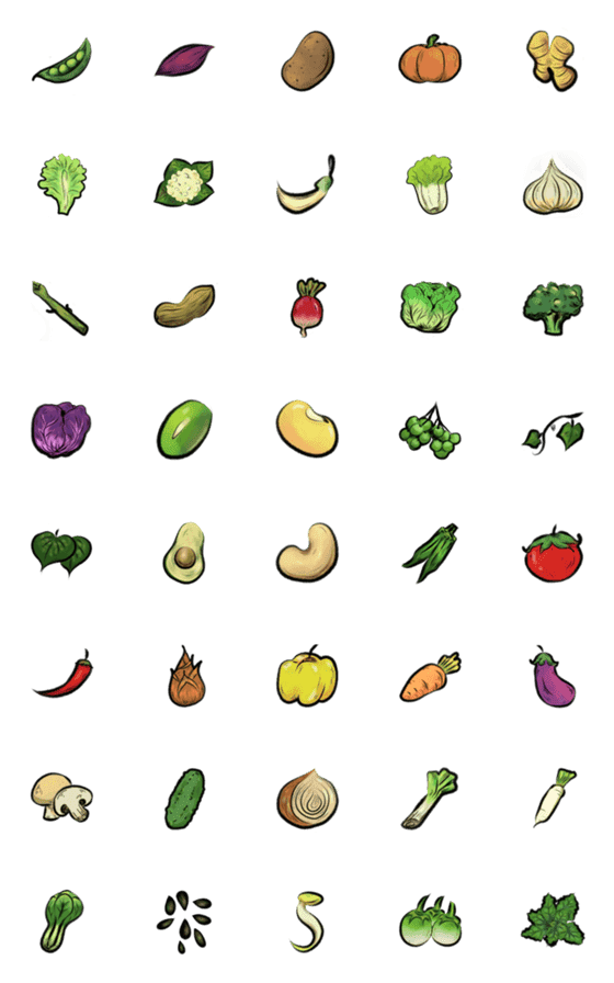 [LINE絵文字]Viggies Veggiesの画像一覧