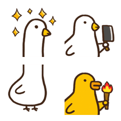 [LINE絵文字] Flexible Chicken and duck_emojiの画像