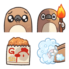 [LINE絵文字] Emoji of unfriendly animals:platy's partの画像