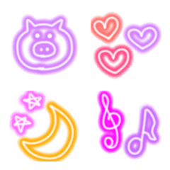 ◎ ネオンカラーのえもじ ◎の絵文字メイン画像