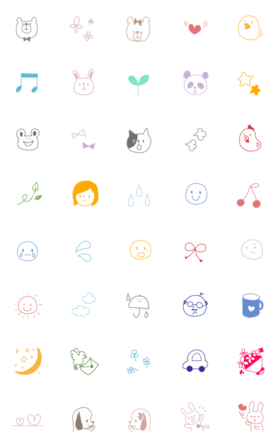 Line絵文字 キレイな単色のシンプル絵文字 40種類 1円 Line絵文字 キレイな単色のシンプル絵文字 40種類 1円