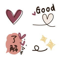 [LINE絵文字] ハートときらきらセットの画像