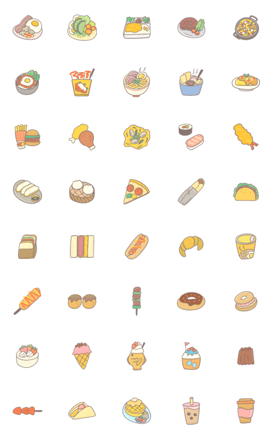 [LINE絵文字]Thinking of What to Eat？の画像一覧