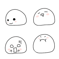 [LINE絵文字] 大福の大ちゃん①シンプルの画像