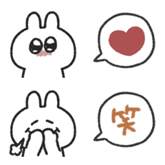 [LINE絵文字] うさぎときどき吹き出し絵文字の画像