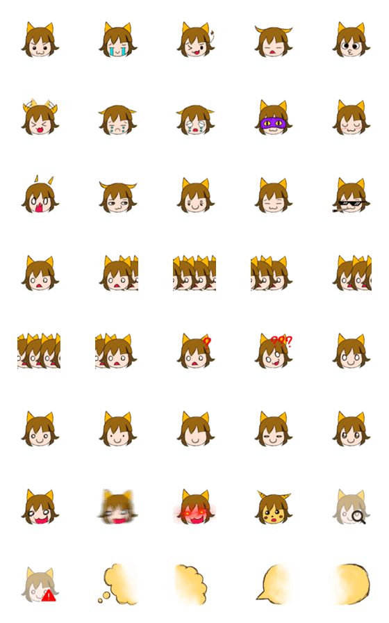 [LINE絵文字]Meme mimi Emojiの画像一覧