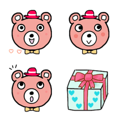 [LINE絵文字] ピンクベアのモモちゃんの画像