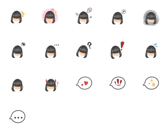 [LINE絵文字]Frey Emoji Vol.1の画像一覧