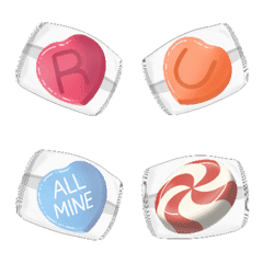 [LINE絵文字] Candy Hearts Alphabet [transparent]の画像