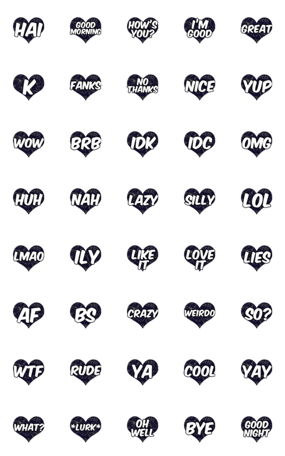 [LINE絵文字]Daily Talk Emoji by Aguの画像一覧