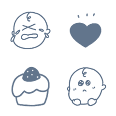 [LINE絵文字] family ＆ baby simple emojiの画像