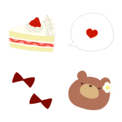 [LINE絵文字] 大人かわいいいちごカフェの画像