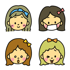 [LINE絵文字] かわいいリボンの女の子。の画像