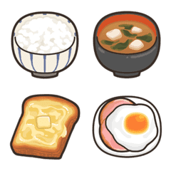 [LINE絵文字] かびえもじ＜朝ごはん編＞の画像