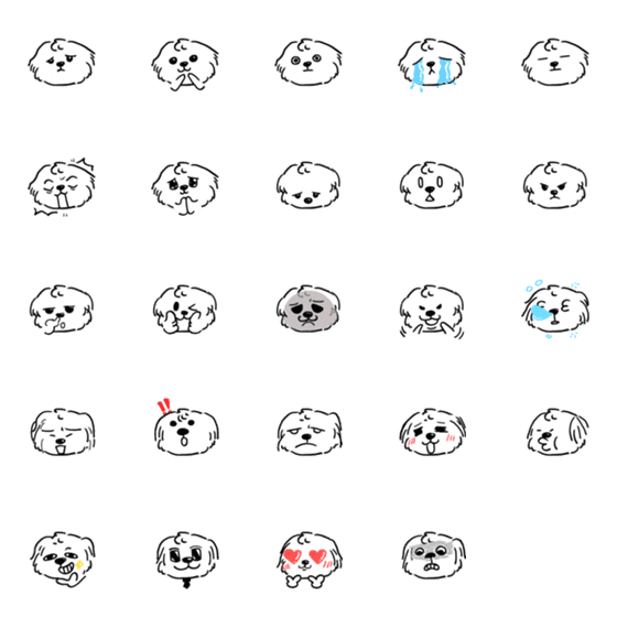 [LINE絵文字]Maltese is so cuteの画像一覧