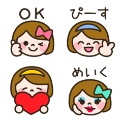 [LINE絵文字] かわいい女子絵文字2の画像