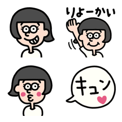 TFASのGIRLSえもじ☆ボブの絵文字メイン画像