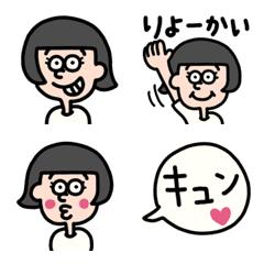 [LINE絵文字] TFASのGIRLSえもじ☆ボブの画像