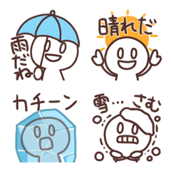 [LINE絵文字] シンプルくんのお天気絵文字の画像