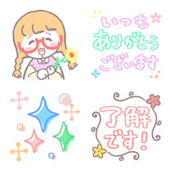 [LINE絵文字] 春色ミニスタンプ＊気遣い絵文字の画像