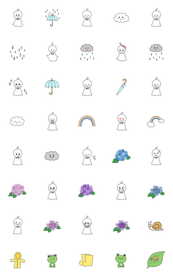 [LINE絵文字]◾6月の絵文字の画像一覧