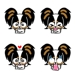 [LINE絵文字] パピヨンのトライちゃんの画像
